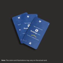 Tap and get reviews with Smaacaad NFC Booking.com card in Dubai, UAE