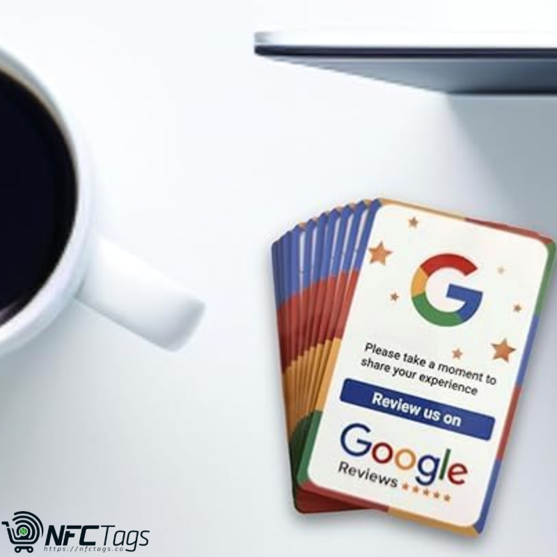 QRLynk Google Review Card with NFC & QR - Tap or Scan to Direct to Review Page(Pack 6)