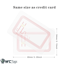 Timeskey 10pcs Transparent NTAG215 NFC Cards, Blank matte cards. Compatible with TagMo and Amiibo