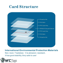 Timeskey 10pcs Transparent NTAG215 NFC Cards, Blank matte cards. Compatible with TagMo and Amiibo