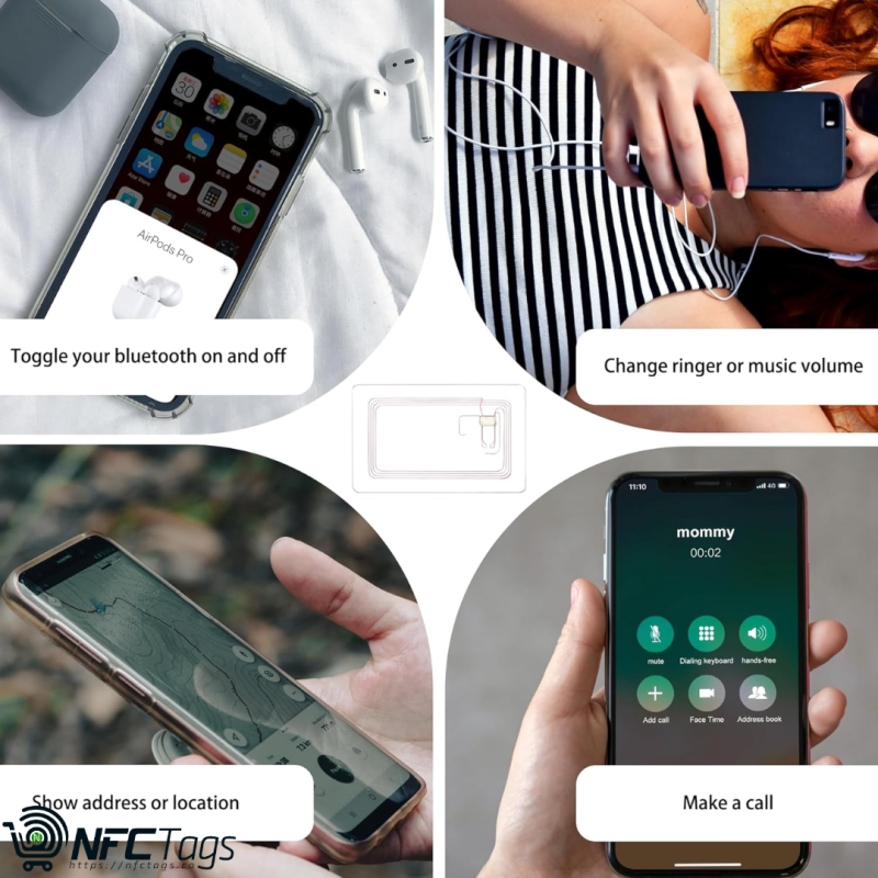 30PCS NFC Tags NTAG215 Transparent Cards, NFC 215, 504 Bytes Memory, Compatible with Android iPhone and All NFC Enabled Devices