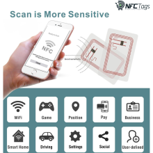 Timeskey 50pcs Transparent NTAG215 NFC Cards, NTAG215 504 Bytes Memory 100% Compatible with TagMo and Amiibo